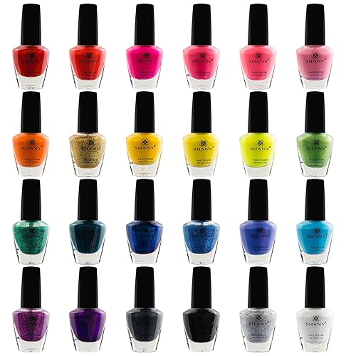 SHANY Cosmopolitan DIY Nail Polish set - Nail Lacquer Quick Dry, Full Size, Vibrant, Colorful, Trendy, Glitter, Glossy, Metallic, Matte Nail Art Nail