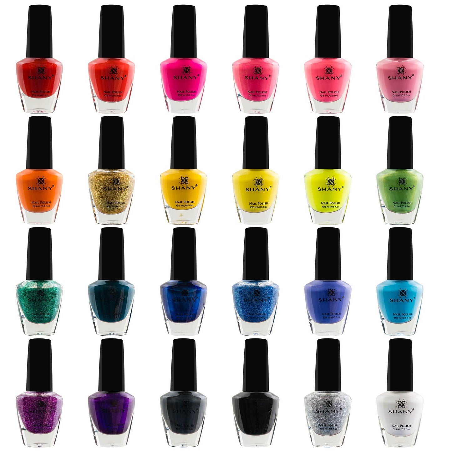 SHANY Cosmopolitan DIY Nail Polish set - Nail Lacquer Quick Dry, Full Size, Vibrant, Colorful, Trendy, Glitter, Glossy, Metallic, Matte Nail Art Nail