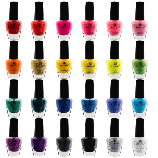 SHANY Cosmopolitan DIY Nail Polish set - Nail Lacquer Quick Dry, Full Size, Vibrant, Colorful, Trendy, Glitter, Glossy, Metallic, Matte Nail Art Nail