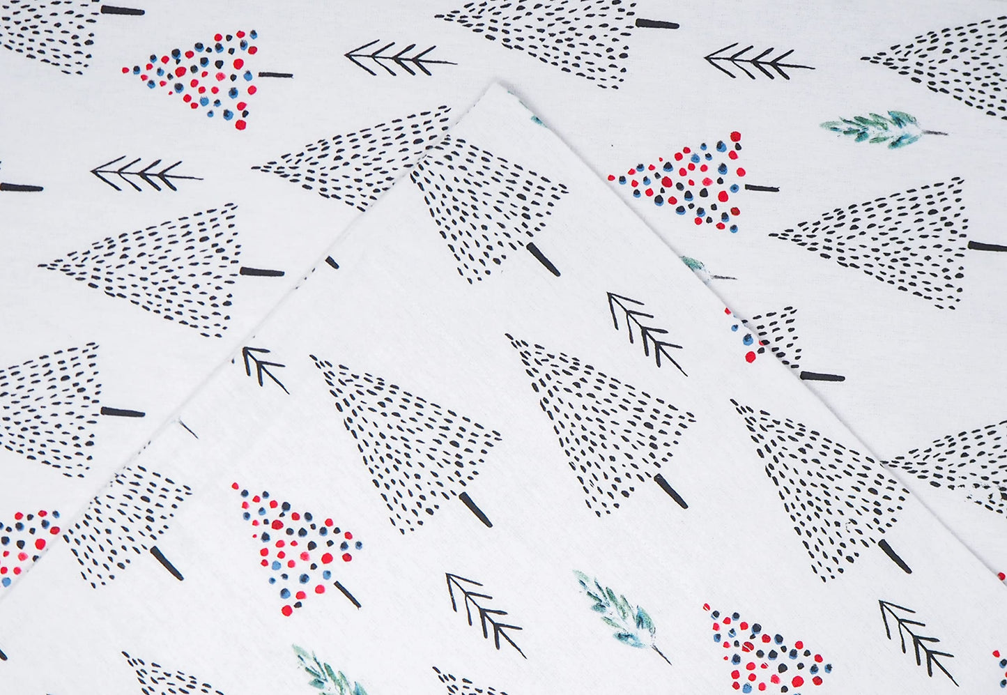 Pointehaven 180 GSM 100% Cotton Flannel Sheet Set - Cal King, Pine Tree Red - Warm & Cozy - Pre-Shrunk -Deep Pockets - Elastic All Around-Comfy Double