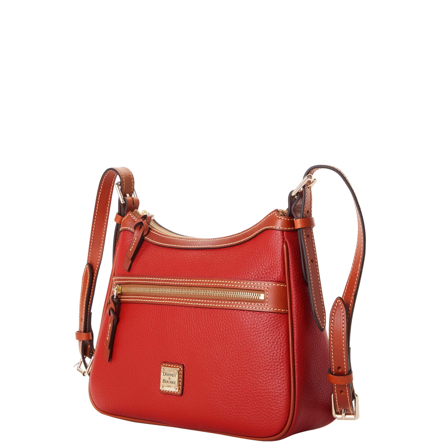 Dooney & Bourke Crossbody Bags for Women, Presley Pebble Grain Leather Crossbody Handbag with Adjustable Shoulder Strap - Red