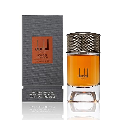Dunhill Signature Collection British Leather Eau de Parfum Cologne Spray For Men, 3.4 Fl. Oz