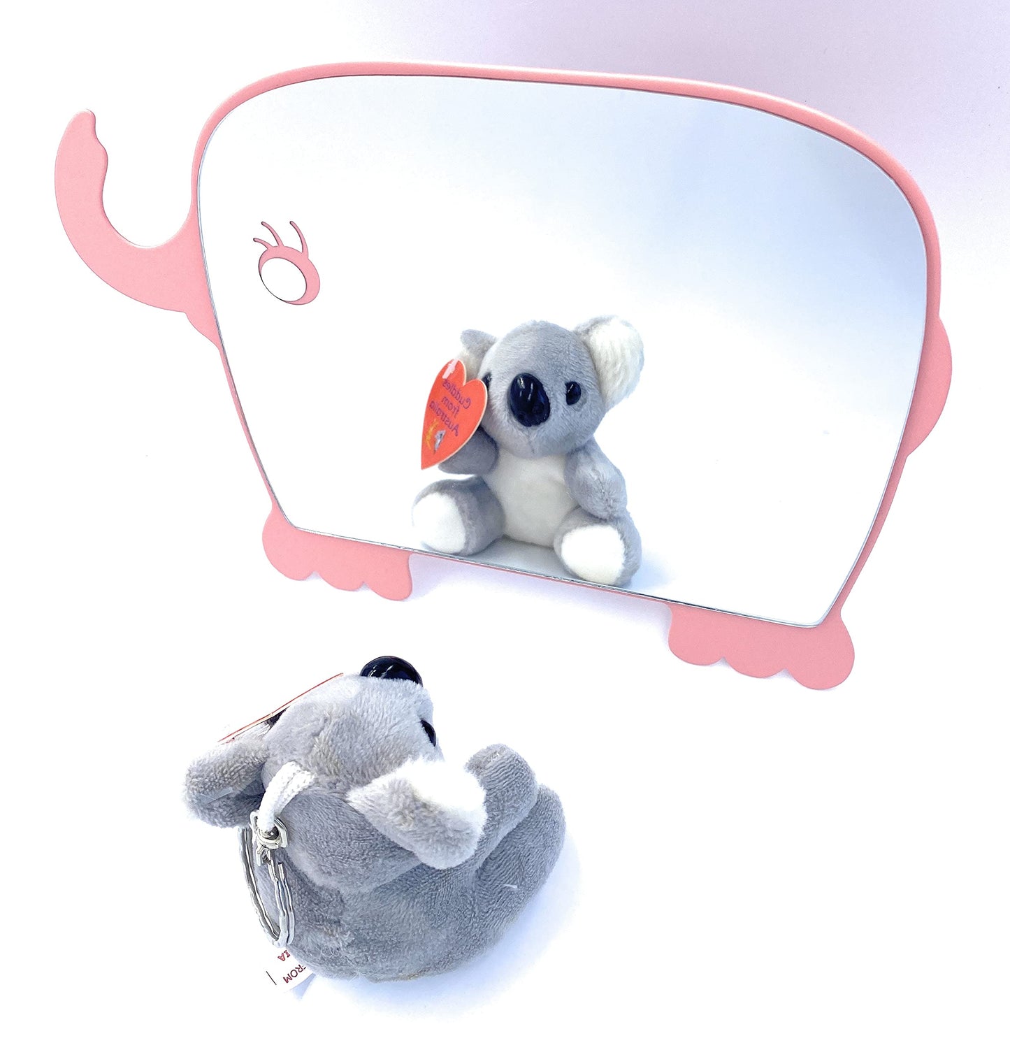 Aeisage Kids Mirror for Girls Cute Desk Mirror Desktop Compact Mirror Pink with Stand Animal Shape Makeup Mirror Gift for Daughter