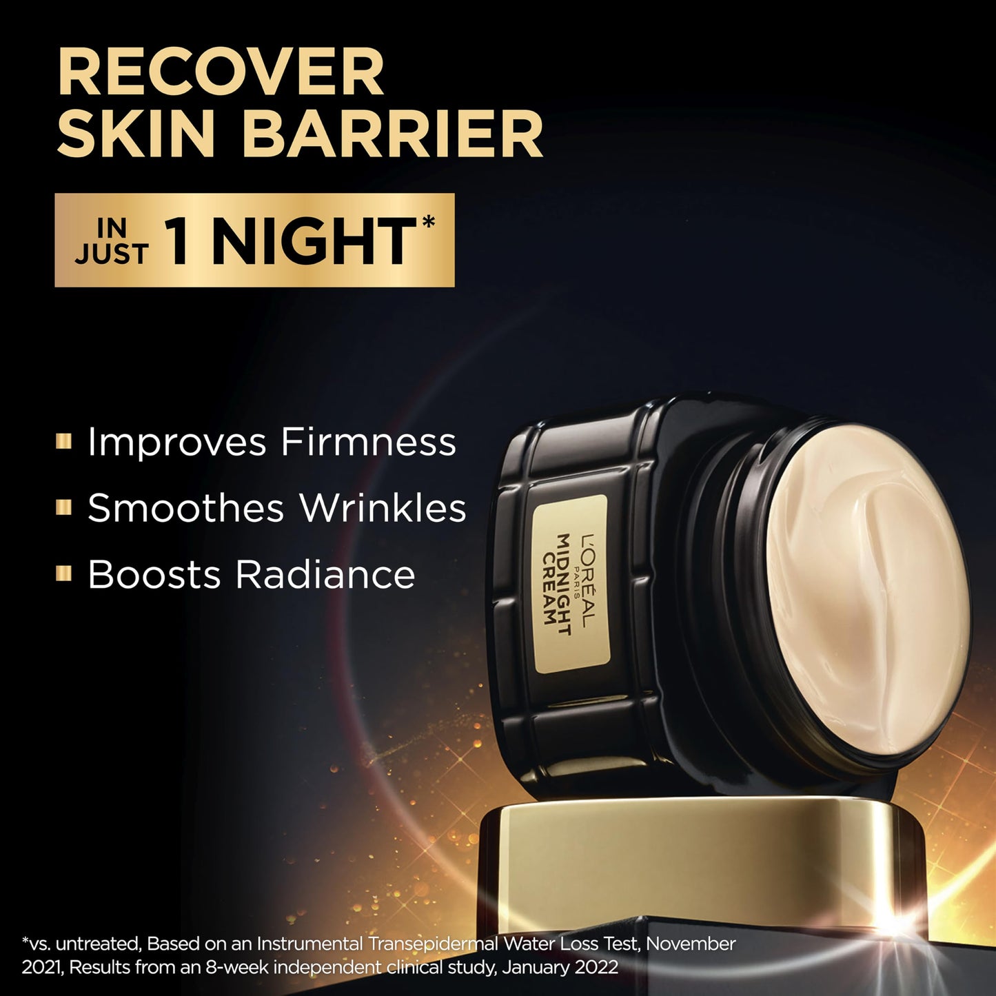 L'Oreal Paris Age Perfect Anti-Aging Midnight Cream, Face Moisturizer with Shea Butter to Reduce Wrinkles and Firm Skin, 1.7oz + Serum Sample Beauty and Personal Care L'Oreal Paris