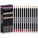 SHANY Dreamy Dozen Matte Lip Liner Set Vegan - Long-Lasting Professional Velvet Cruelty-Free Lipstick Pencils Pens in Varying Shades - Pack of 12