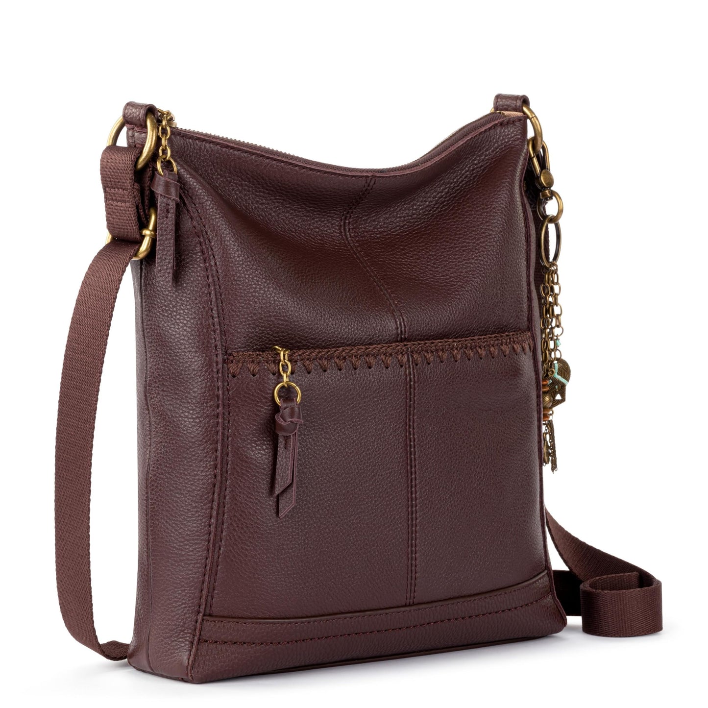 The Sak Lucia Leather Crossbody Purse - Premium Leather Women's Handbag for Everyday & Travel - Cross Body Bag With Zipper