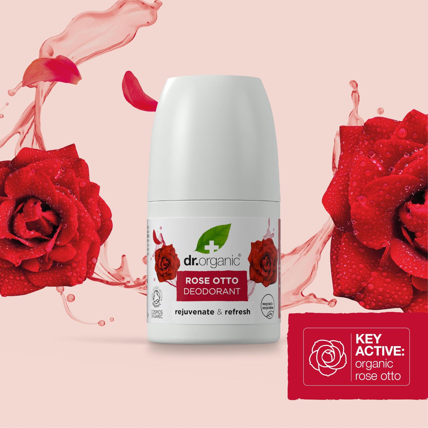 Dr Organic Rose Otto Deodorant Roll On 50ml Beauty and Personal Care Dr. Organic
