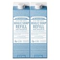 Dr. Bronner's Magic Soap-Pure-Castile Liquid Refill (Baby Unscented, 32 ounce, 2-Pack) - Made with Regenerative Organic Certified Oils, For Body