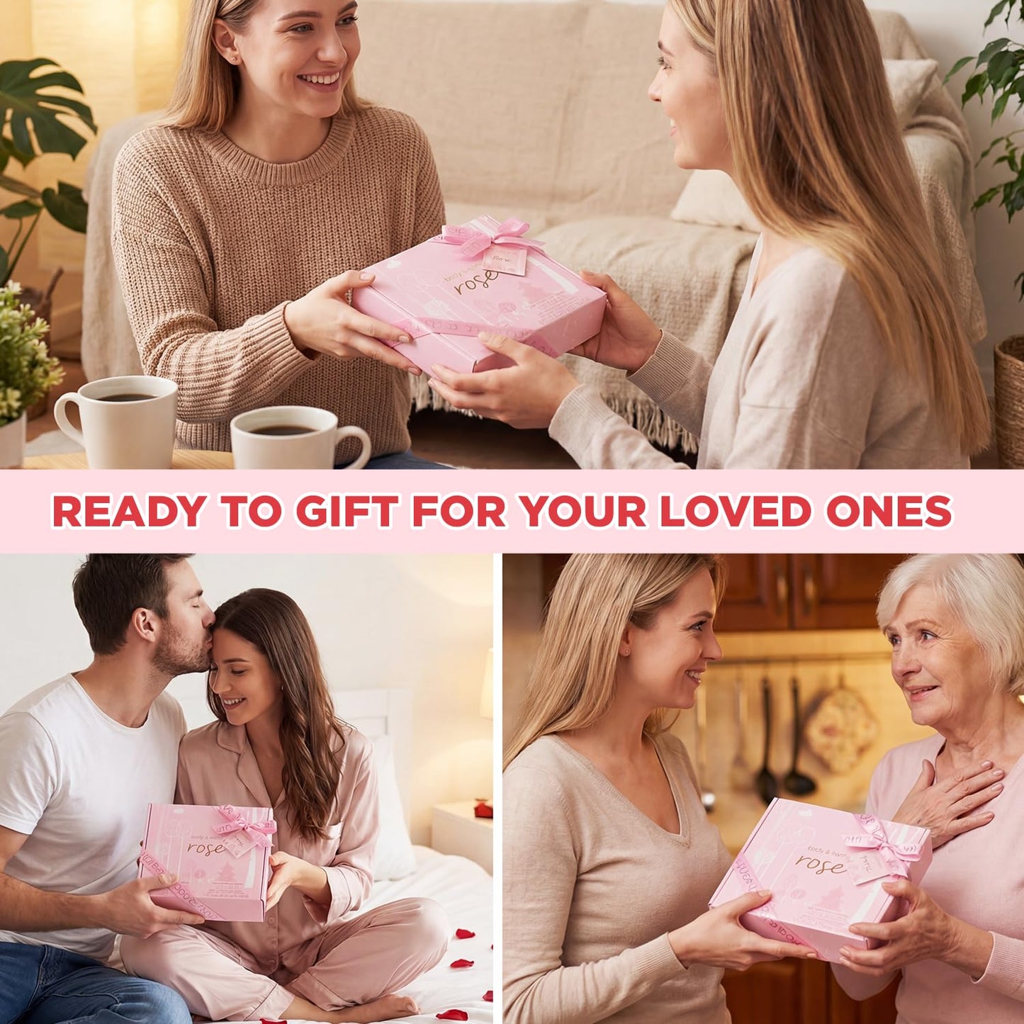 BODY & EARTH Spa Gift Set for Women - Luxurious 5 Pcs Bath and Body Box, Rose Scent, Includes Body Wash, Body Butter, Body Lotion and More, Birthday Beauty & Personal Care BODY & EARTH