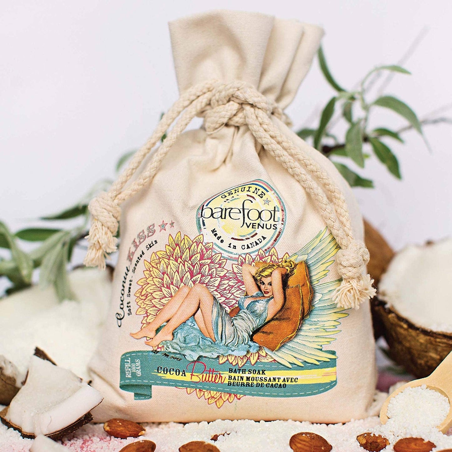 Barefoot Venus Bath Soak with Cocoa Butter 800G (Coconut Kiss)