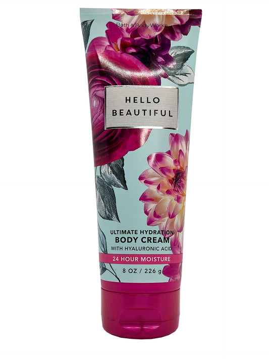 Bath & Body Works Hello Beautiful Ultra Shea Cream - 8 Fl Oz Moisturizer for All Skin Types