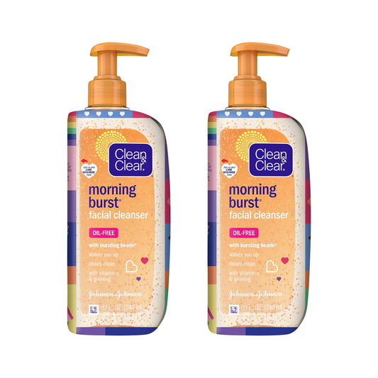 Clean & Clear Morning Burst Oil-Free Facial Cleanser, Brightening Vitamin C & Ginseng, Daily Face Wash, Hypoallergenic, Special Care with Pride