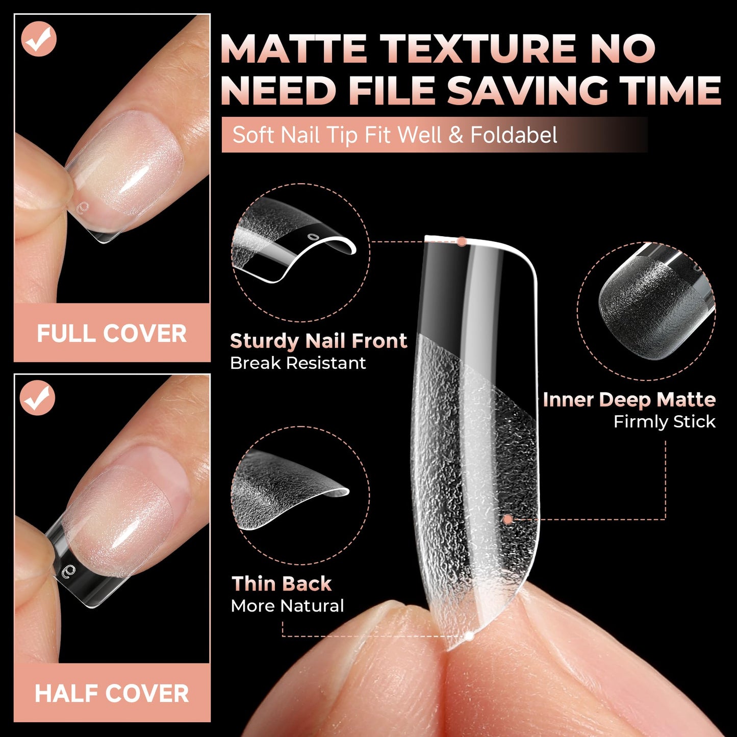 UNA GELLA Nail Tips Square: Pre-etched Matte Extra Short Square Soft Gel Nail Tips Full Cover 120pcs False Fake Nails Tips for Acrylic Nails Clear Beauty and Personal Care UNA GELLA