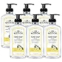 J.R. Watkins Gel Hand Soap, Scented Liquid Hand Wash for Bathroom or Kitchen, USA Made and Cruelty Free, 11 fl oz, Lemon, 6 Pack