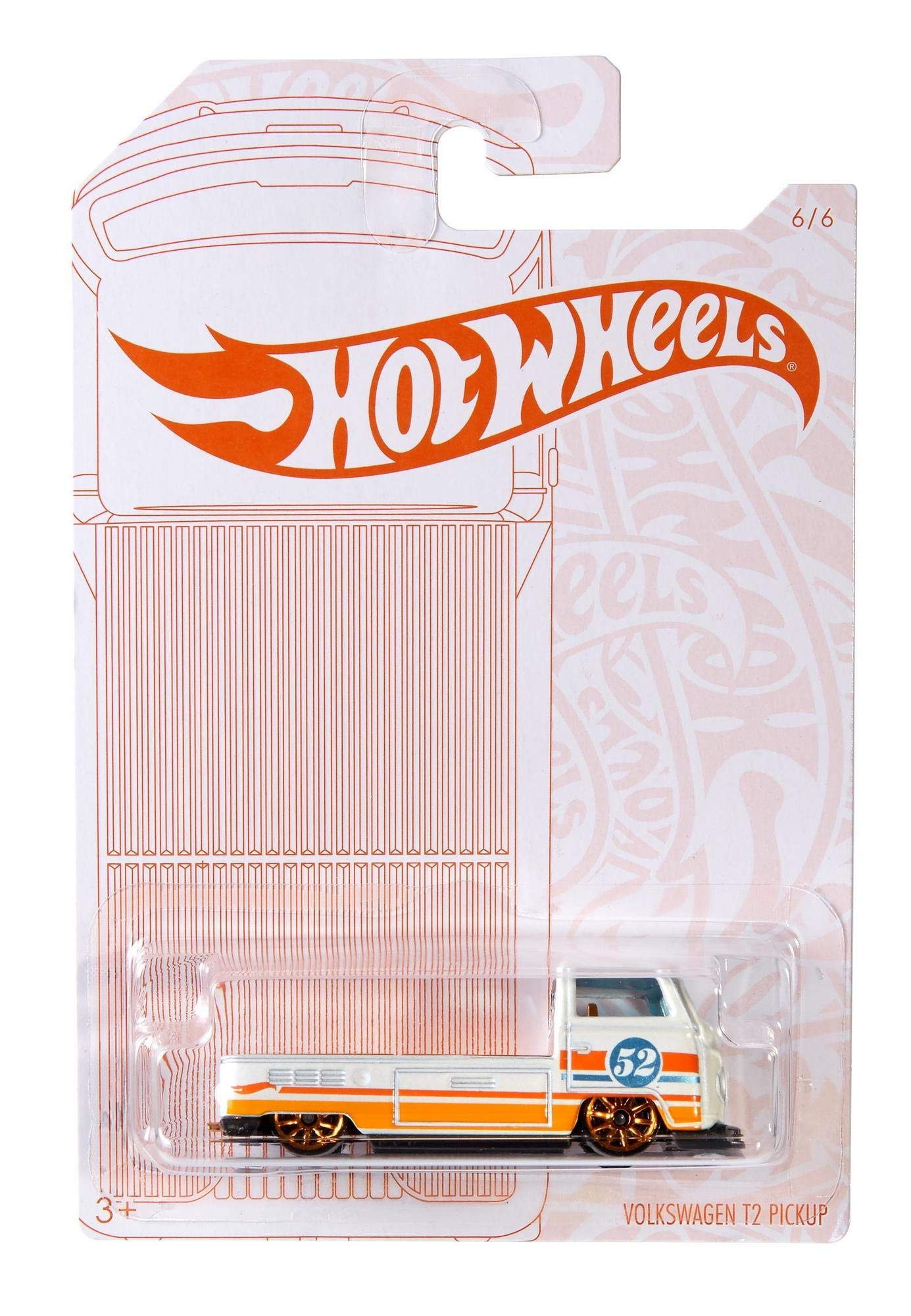 Hot Wheels 2020 Pearl and Chrome 6/6 - Volkswagen T2 Pickup (White)