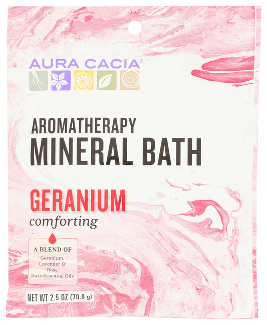 Aura Cacia, Mineral Bath Comforting Geranium, 2.5 Ounce Beauty and Personal Care Aura Cacia