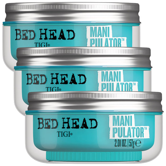 TIGI Bed Head Manipulator Hair Putty 3-Pack - Firm Hold Paste, Hair Styling Products for Women and Men, Frizz Control, Anti-Humidity, Tropical Fruit