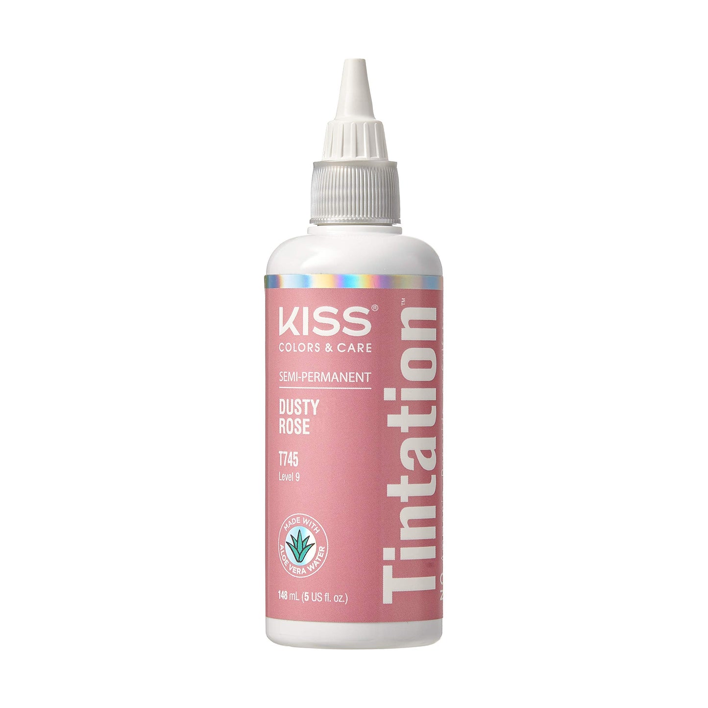 Red by Kiss Tintation Semi Permanent Hair Color, Aloe Vera Water Based, Argan Oil, Olive Oil, Collagen & Keratin, Long-Lasting Color Dye (Dusty Rose