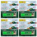 BALMSHOT Cool Mint Lip Balm SPF 15 (4-Pack) - Beeswax Chapstick for Men & Women, Deep Moisturizing Lip Repair for Dry Cracked Lips, 20-Gauge Brass