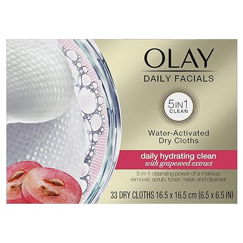 Olay 4-In-1 Daily Facial Cloths, Normal Skin 33 Count, Packaging May Vary