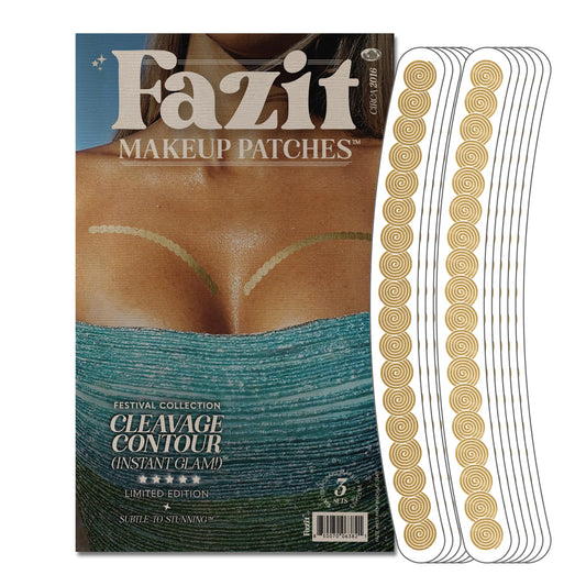 Fazit Makeup Patches - Cleavage Contour - Glow Up Make-Up Patches - Cute Glitter Makeup Accessories for Women - Cosmetic Body Glitter Beauty & Personal Care Fazit