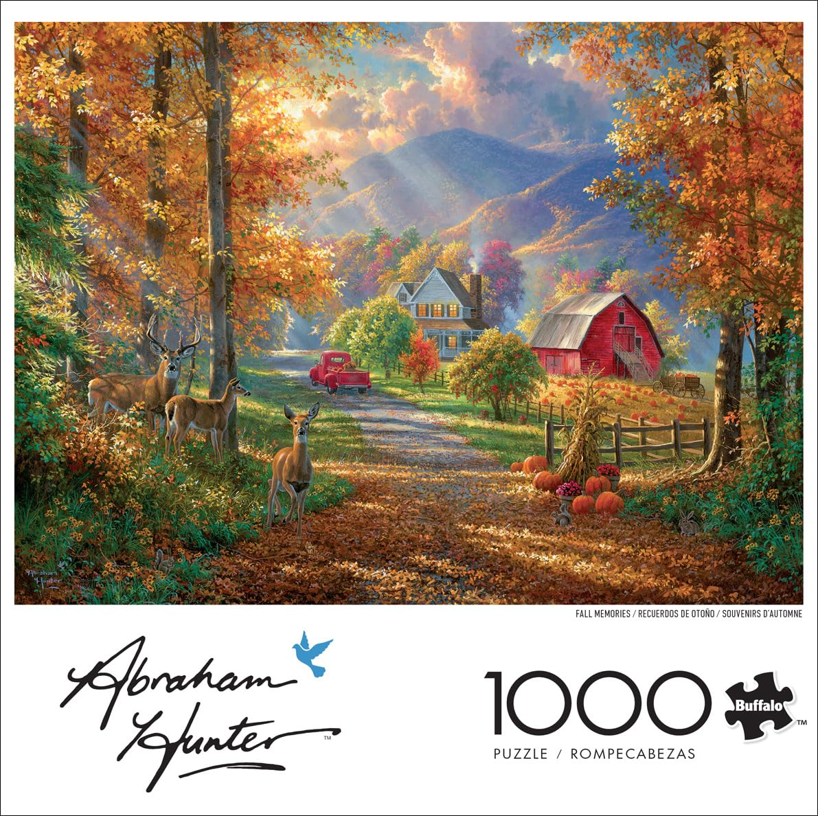Buffalo Games - Abraham Hunter Fall Memories 1000 Piece Jigsaw Puzzle for Adults, Challenging Puzzle for Game Nights, Finished Size 26.75" x 19.75"