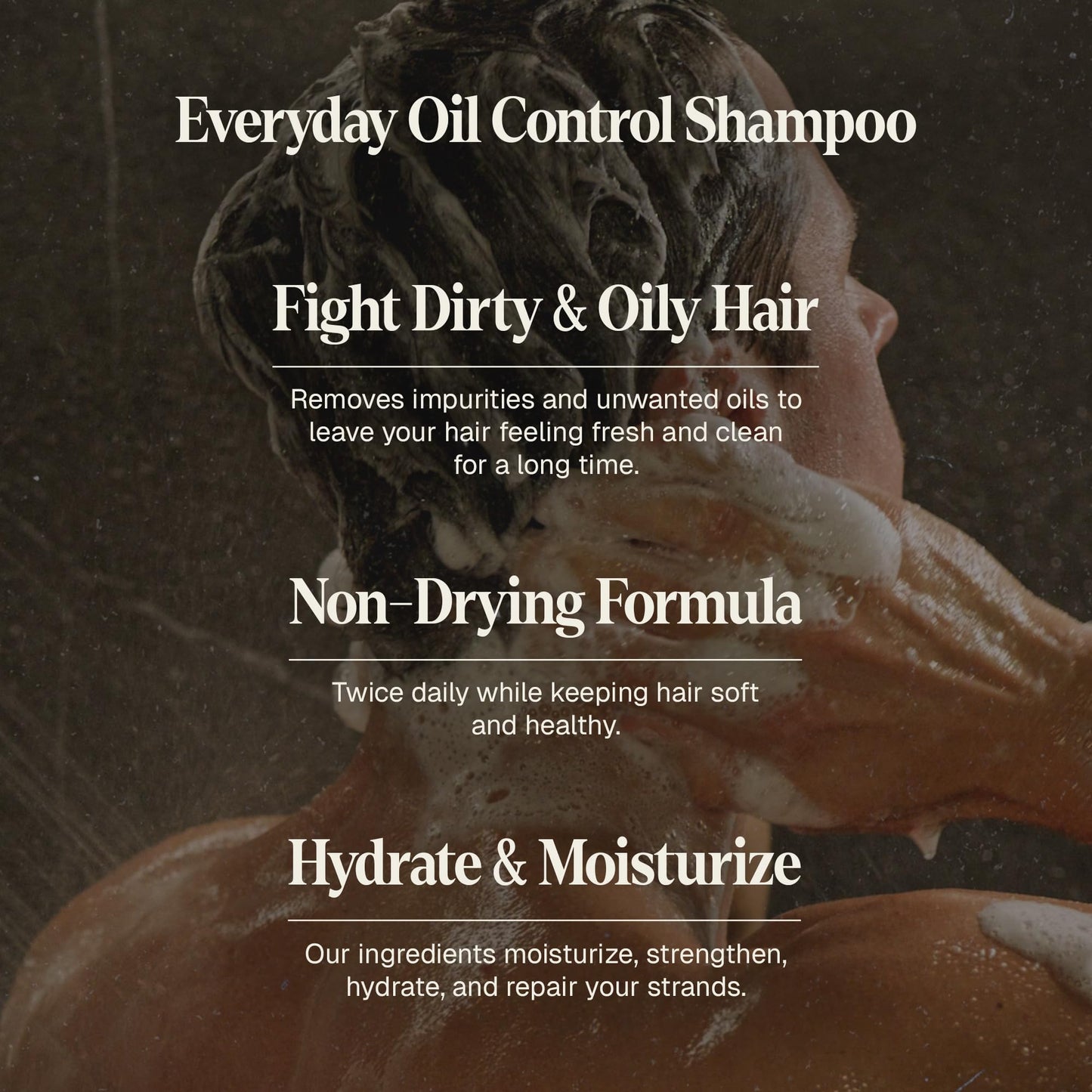 Black Wolf Mens Shampoo & Conditioner Set for Oily Hair - Oil Control Shampoo with Moisturizing & Deep Cleansing Formula - Conditioner for Soft