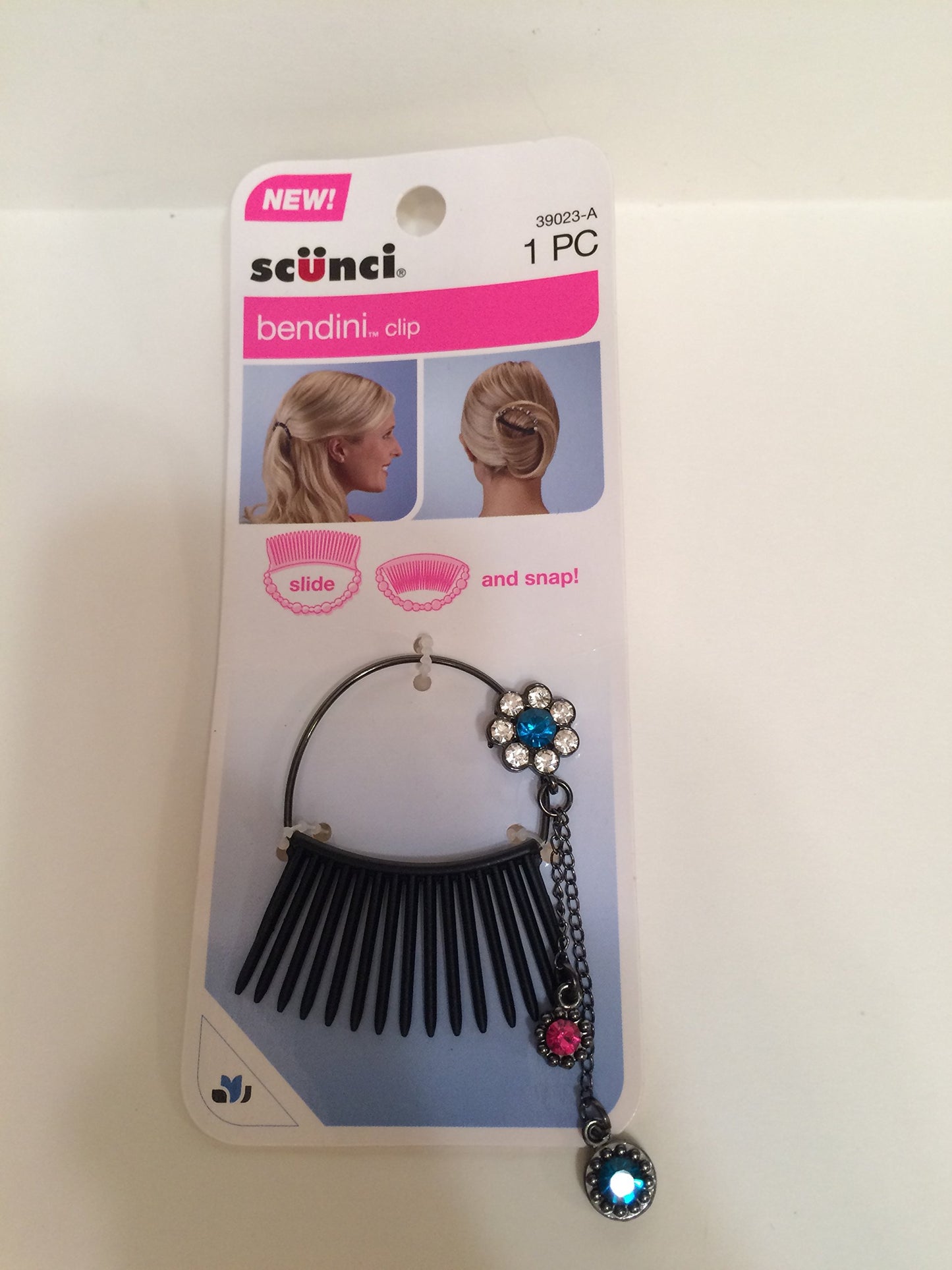 Scunci Bendini Clip with Rhinestone Trim 1 count