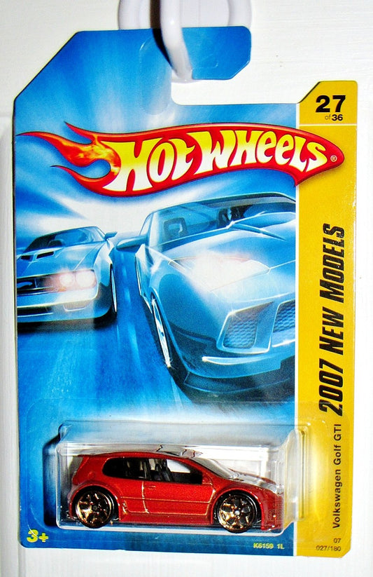 Hot Wheels 2007 New Models -#27 Volkswagen Golf GTI Light Copper K-Mart Exclusive Collectibles Collector Car #2007-27