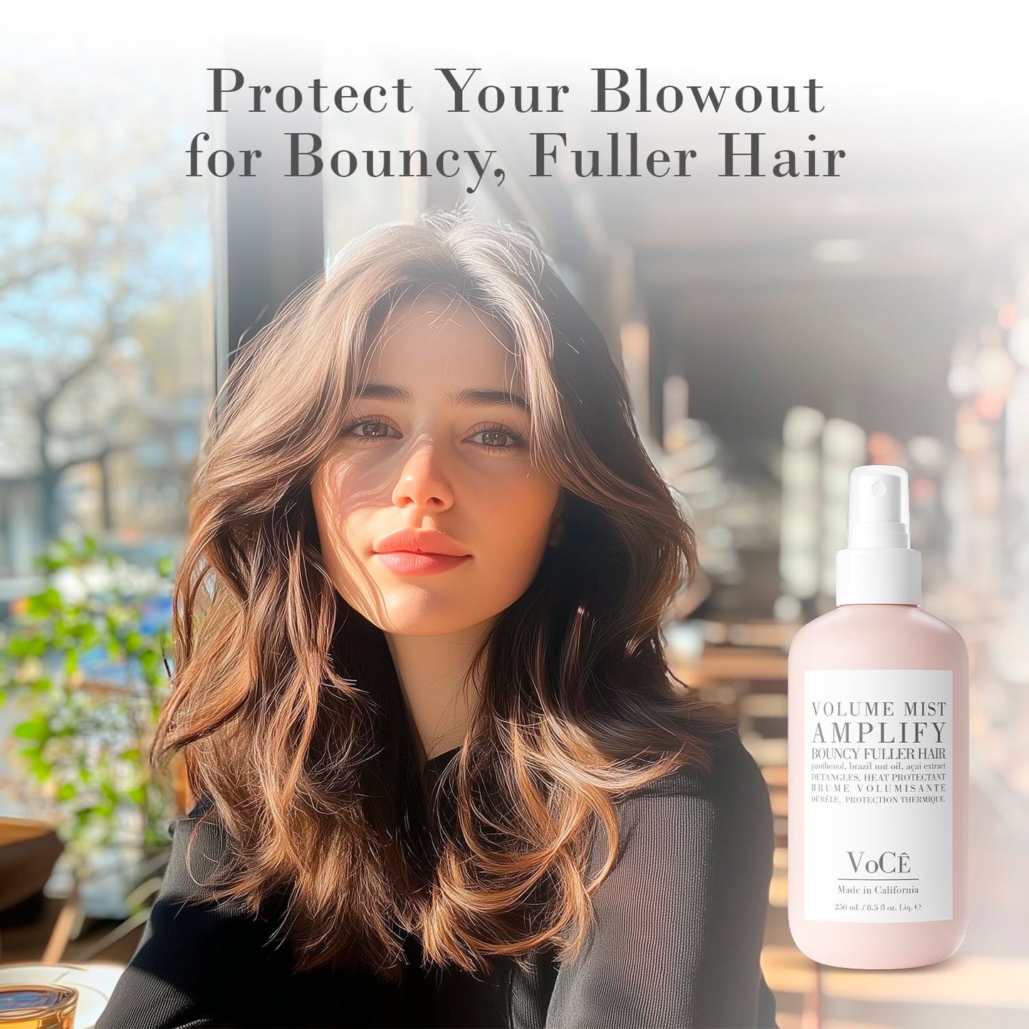 VoCÊ Haircare - Natural Volume Mist | Heat Protection Volumizing Blowout Spray | Non-Toxic, Cruelty-Free, Vegan Haircare for Fine Hair with Panthenol