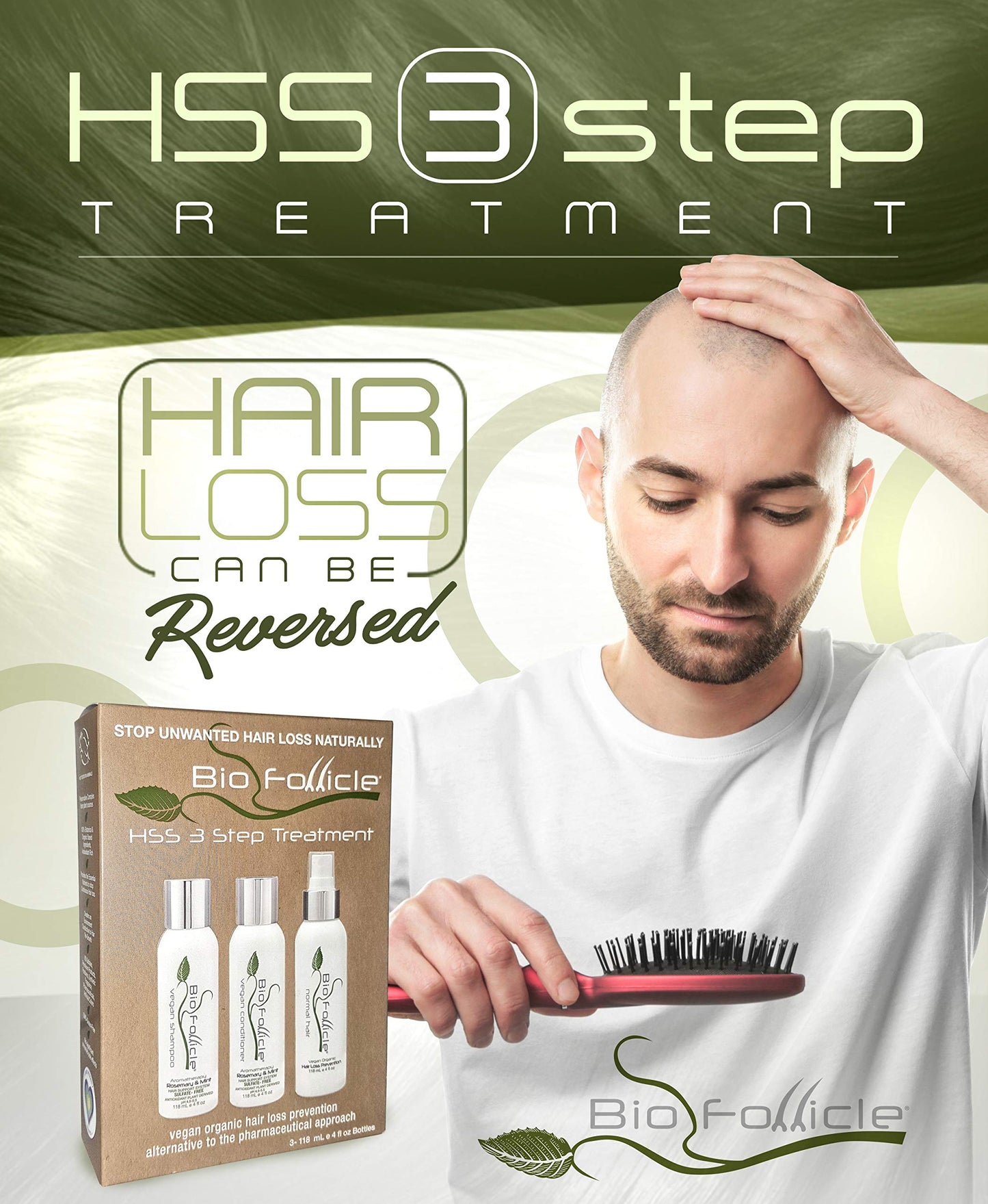 Bio Follicle 3 Step Treatment Package : Includes Shampoo, Conditioner, and Spray