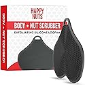 HAPPY NUTS Silicone Body Scrubber, Exfoliating Body Scrubber for Sensitive Skin, Sustainable Shower Scrubber for Body, Silicone Body Brush