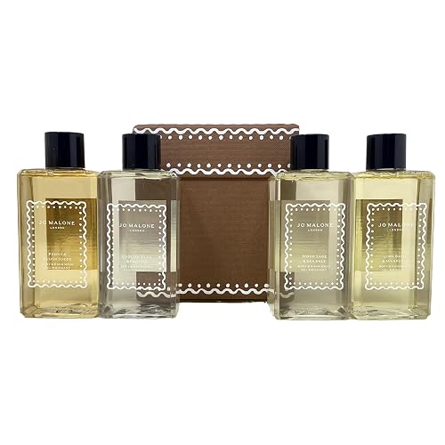 Jo Malone LONDON Hand and Body Cleanser Collection: Four Fragrances - Peony and Blush Suede, Lime Basil and Mandarin, English Pear and Freesia, Wood