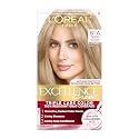 L'Oreal Paris Excellence Crème Permanent Hair Dye, Triple Care Hair Color with Hyaluronic Acid for 100% Gray Coverage, 8.5A Medium Light Ash Blonde, 1