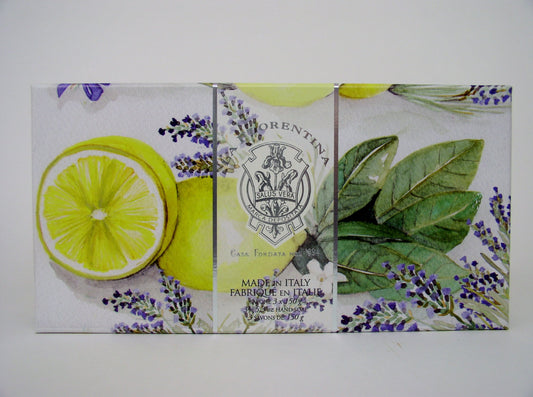 La Florentina Lemon Lavender Luxury Italian Soap Set, 3 x 5.3 oz, Imported From Italy Beauty & Personal Care LA FLORENTINA