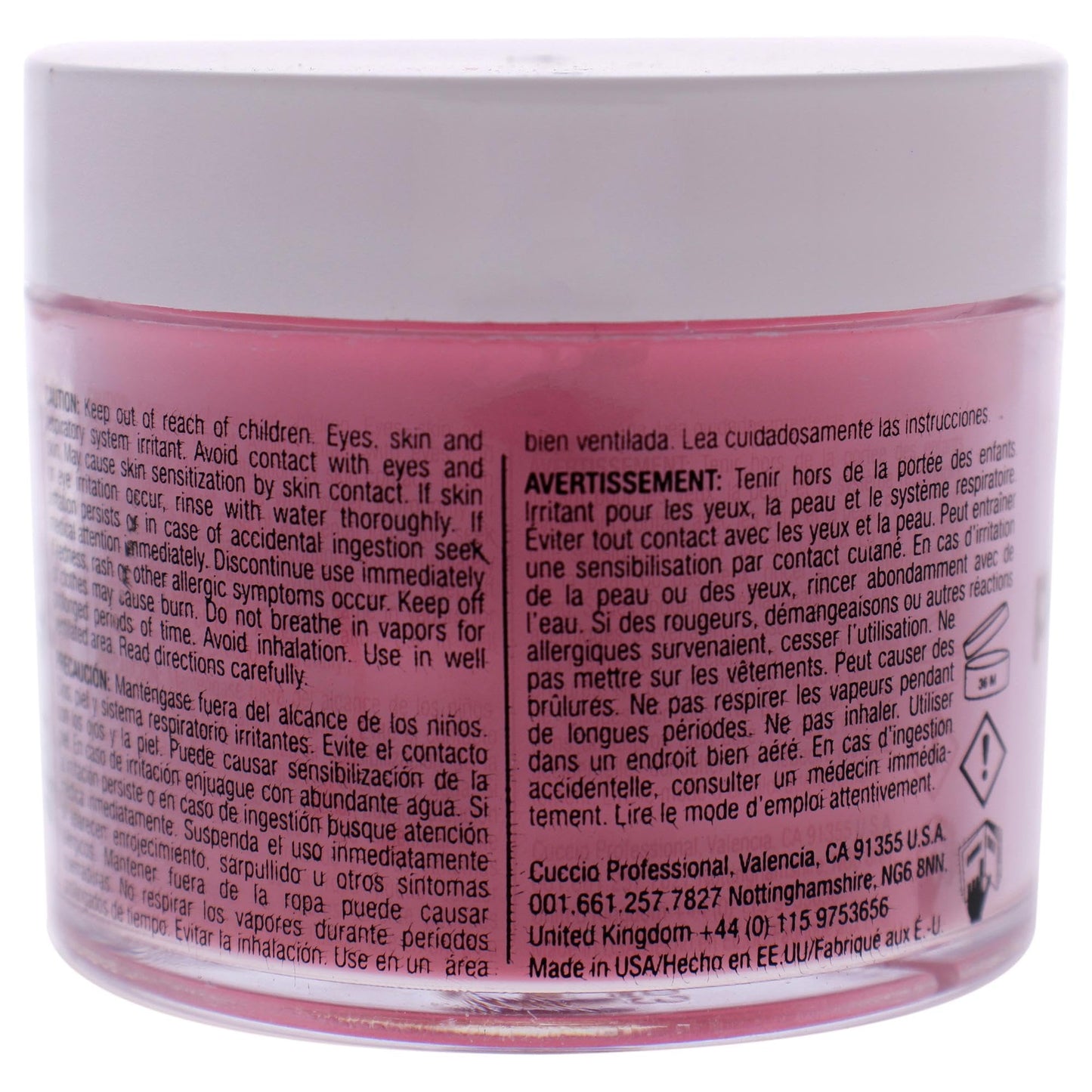Cuccio Colour Powder Nail Polish, Passionate Pink, 2 Ounce, Pack of 1 Beauty & Personal Care Cuccio