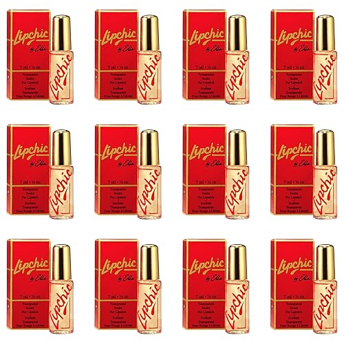 Ella International Lip Chic - 12-Pack All-Day Lipstick Sealer, Smudge-Proof & Long-Lasting, 0.25 oz Each