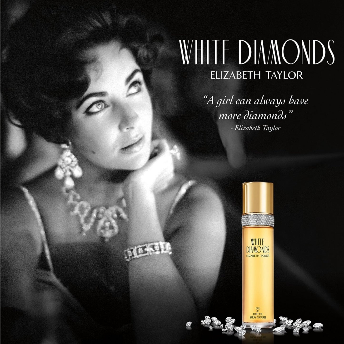 Elizabeth Taylor White Diamonds Women's Perfume, Long-Lasting Floral Fragrance, Eau de Toilette EDT Spray, Stocking Stuffer for Women, 0.5 fl oz