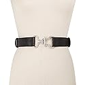 DKNY Adjustable Interlock Belt Black Silver Size One Size