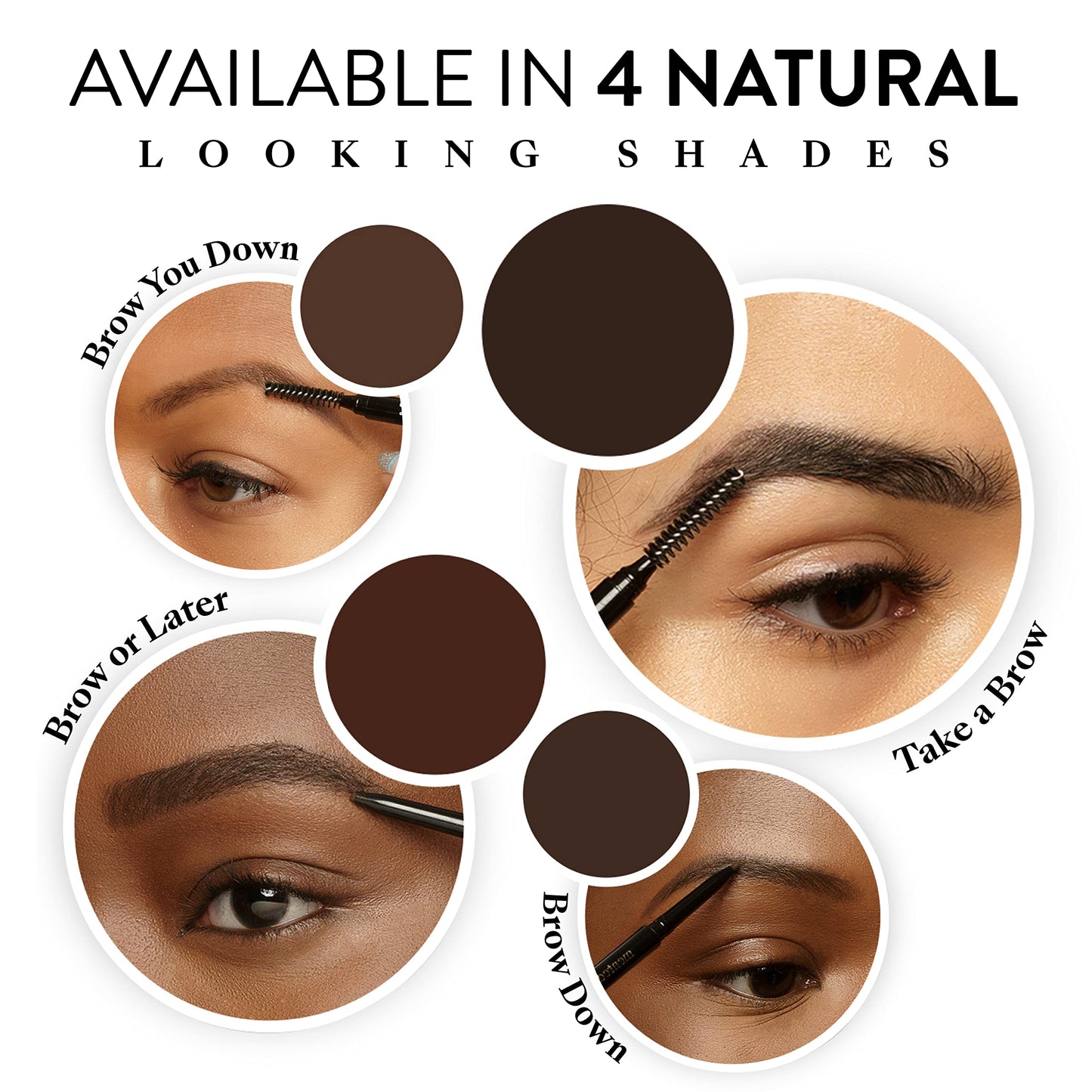 Waterproof Eyebrow Pen with Brush, Brow Pencil & Lash Spoolies for Eyelash Extensions, Eye Brow Pencils for Women, Eyelash Brush & Spoolie Combo