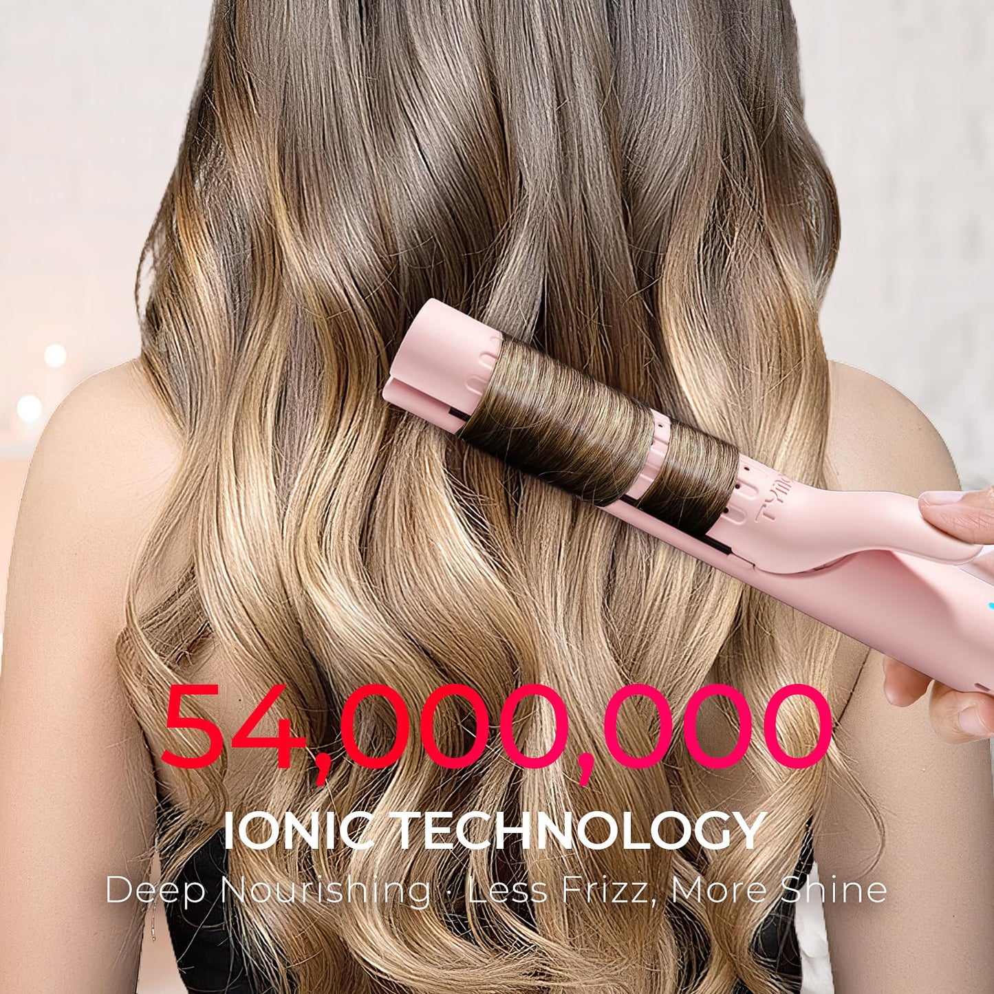 TYMO Airflow Curling Iron for Lasting Curls - Flat Iron Hair Straightener and Curler 2 in 1, Anti-Scald Ionic Curling Wand 1.25 Inch, 360° Cool Air, 5