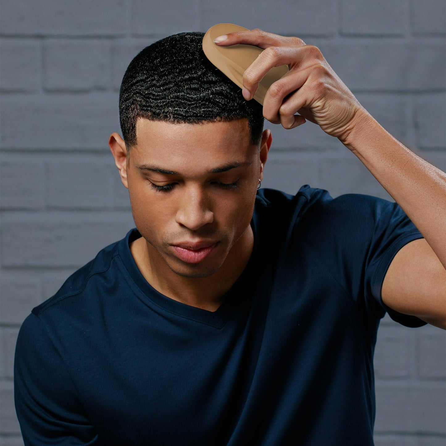 Diane Reinforced Boar Bristle Military Wave Brush for Men and Barbers - Hard Bristles for Thick to Coarse Hair - Use for Detangling, Smoothing, Wave