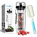 AquaFrut 32 OZ Fruit Infuser Water Bottle BPA-Free Fruit Infusion Sports Bottle - Flip Top Lid w Drinking Spout, Leak Proof, Made of Durable Tritan.