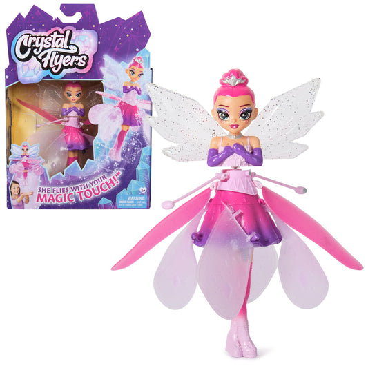 Crystal Flyers, Magical Flying Doll with Crystal Wings, Interactive Kids Toys for Ages 5 and up