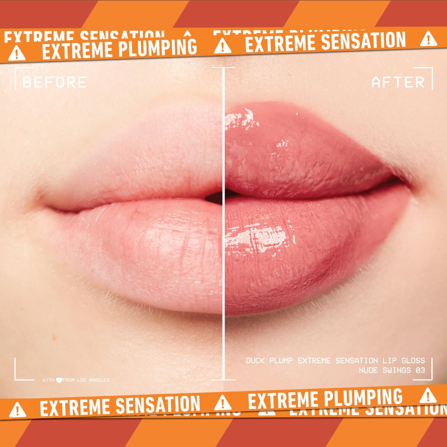 NYX PROFESSIONAL MAKEUP Duck Plump High Pigment Lip Gloss, Lip Plumper Gloss with Spicy Ginger - Nude Swings