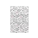3D Rose TWL_201737_1 Tennis Love Pattern Grey and Pink, 15" x 22"