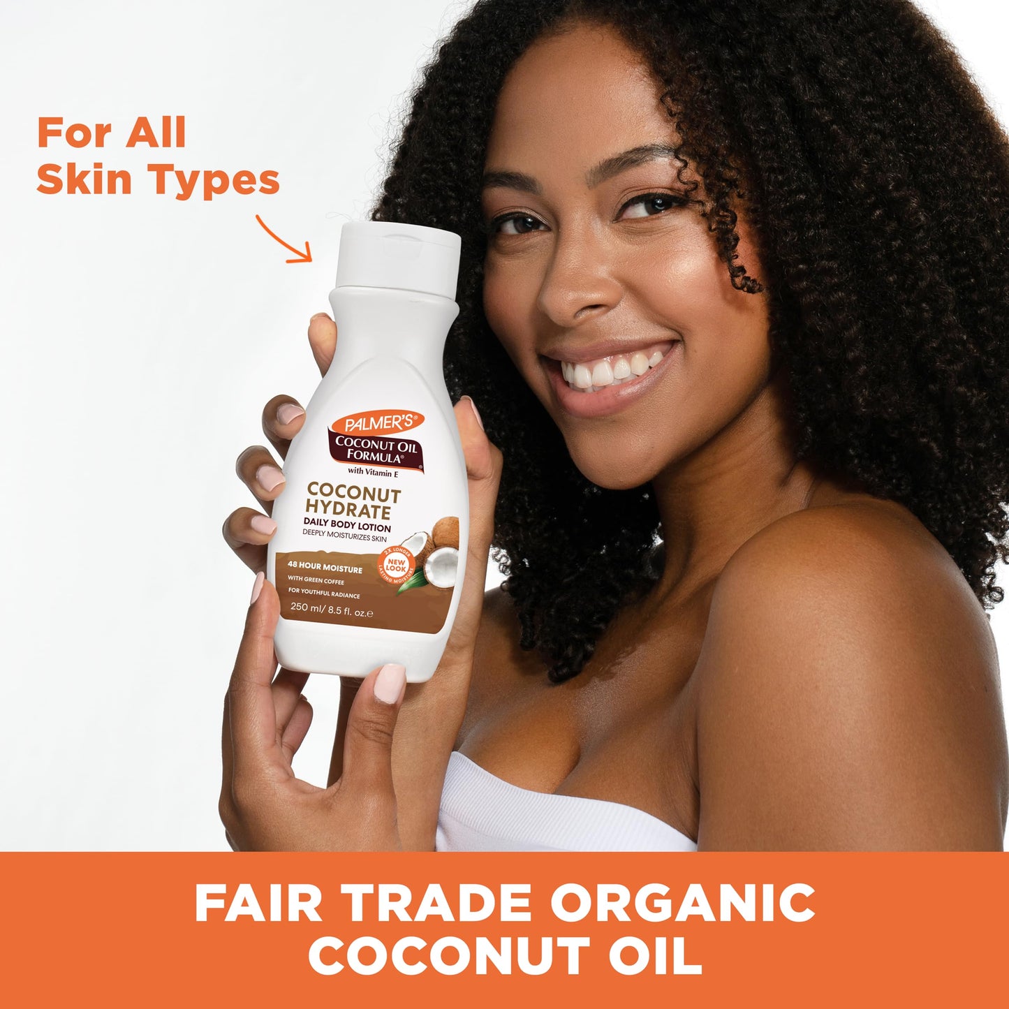 Palmer's Coconut Oil Formula Body Lotion for Dry Skin, Hand & Body Moisturizer with Green Coffee Extract & Vitamin E, Flip Cap Bottle, 8.5 Fl Oz (Pack