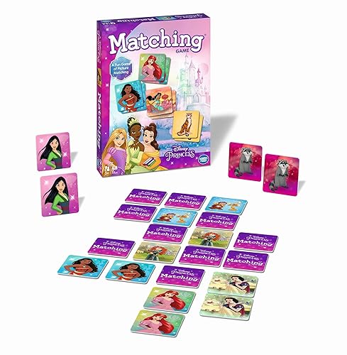 Wonder Forge Disney Princess Matching Game - Fun Memory Game for Kids Ages 3 and Up - Toddler Learning Toy Featuring Belle, Ariel, and Elsa and more…
