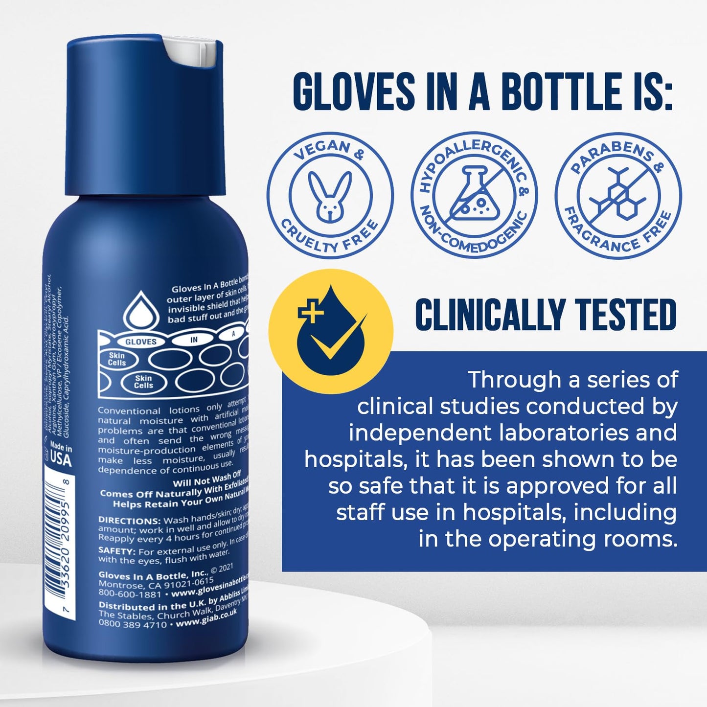 Gloves In A Bottle - Shielding Lotion for Dry Skin, Hand Lotion Travel Size, Protects & Restores Dry Cracked Skin (Travel Mini)