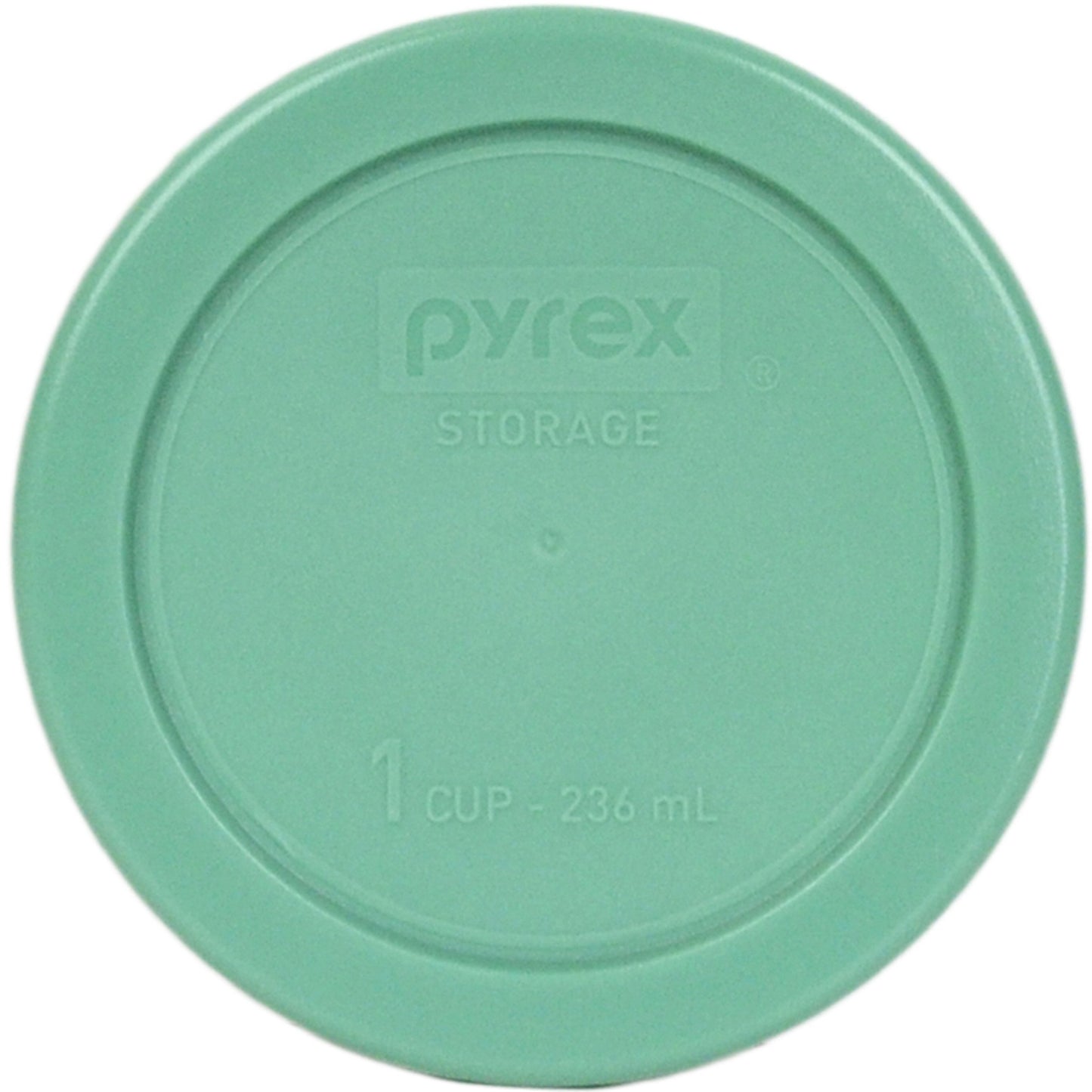 Pyrex 7202-PC 1-Cup Green Food Storage Replacement Lid (6 Pack) - Made in USA